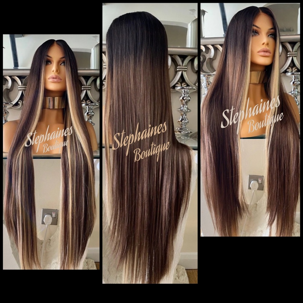 Human Hair Blended lace front wig